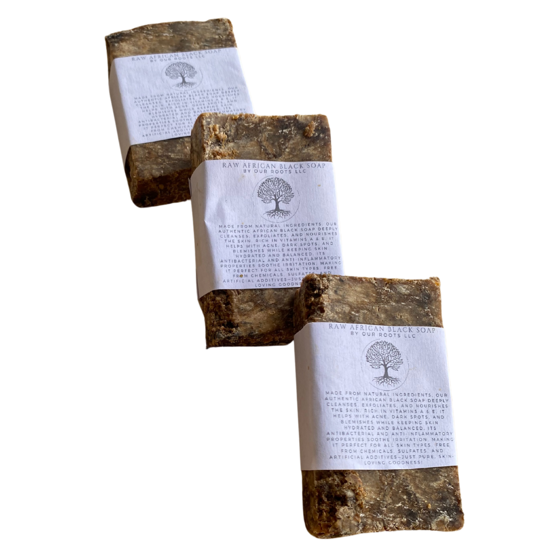 Raw African Black Soap | Family Pack of 9 bars